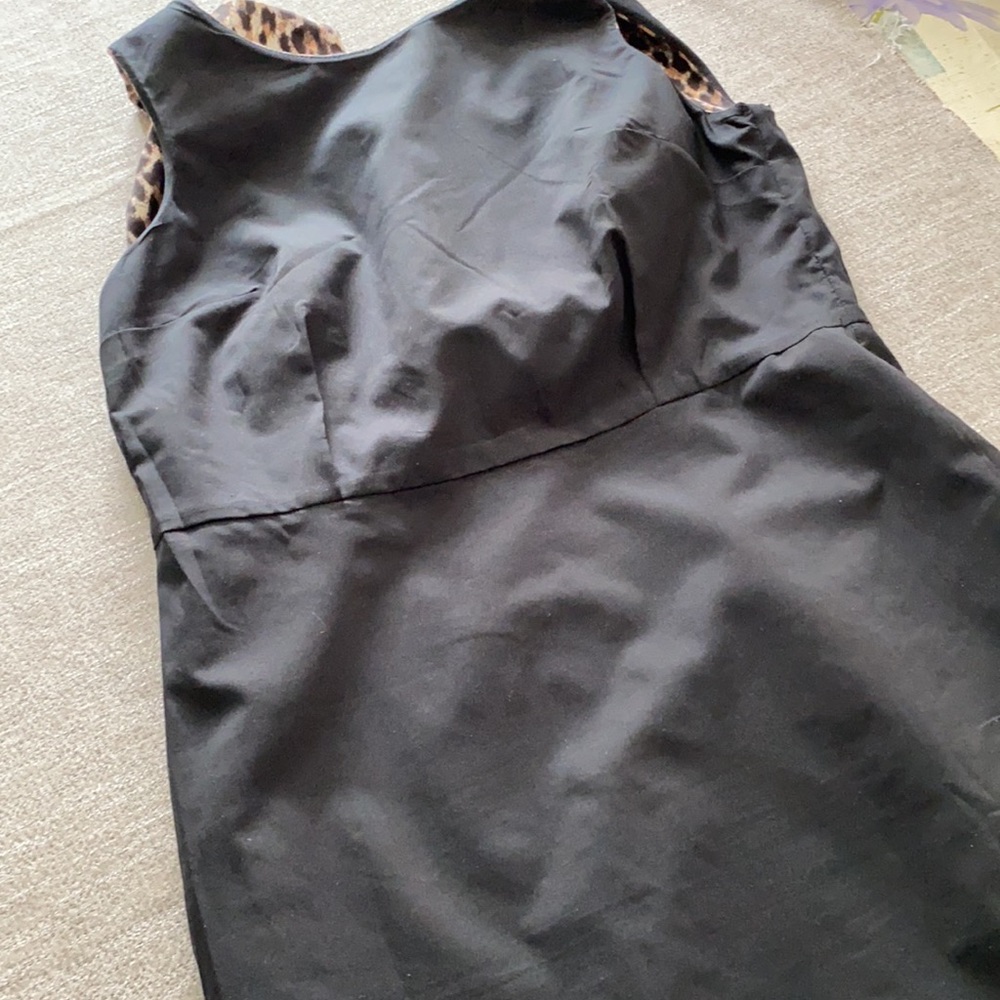Loft animal print sleeveless dress. Size 4P - Picture 8 of 10